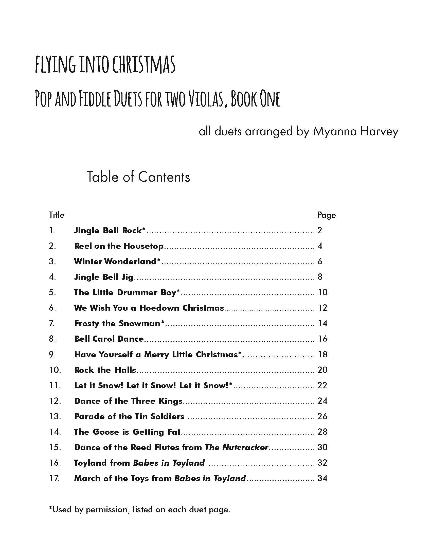 Flying into Christmas, Pop and Fiddle Duets for Two Violas, Book One