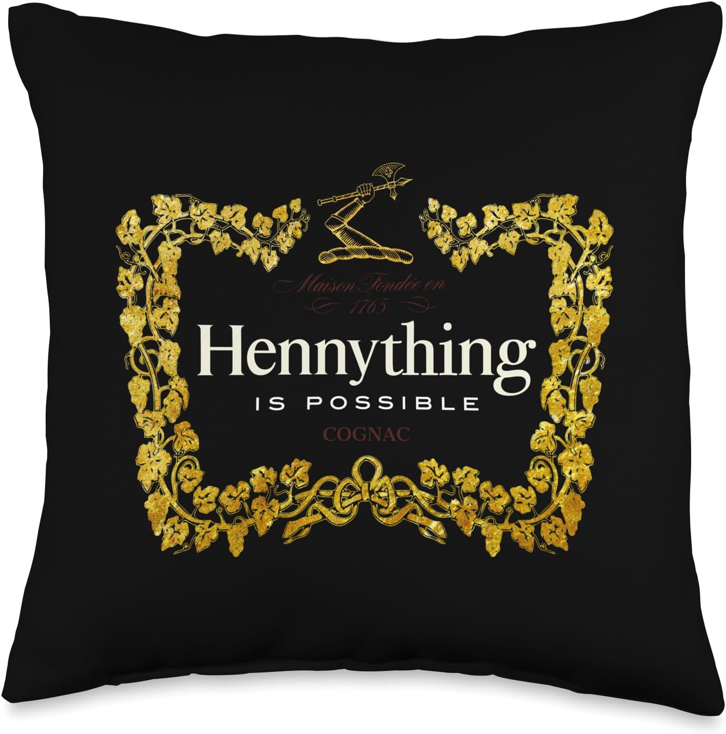 Henny Shirt, When the Henny's in the system. Henny Parody Throw Pillow