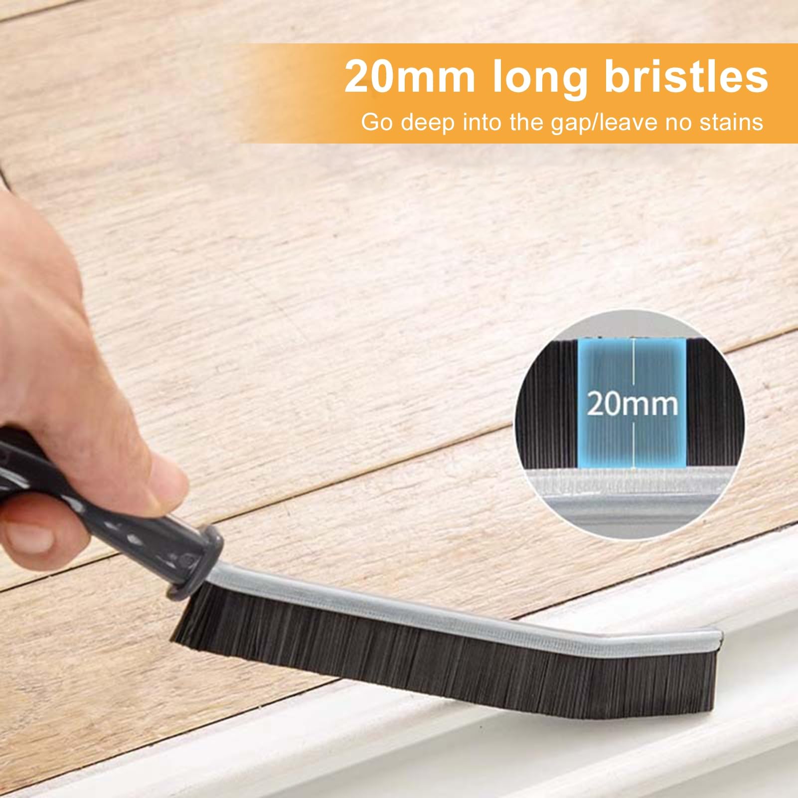 Eckenreinigungsbürste 5er Set - Hartborsten Für Fugen, Fenster & Auto