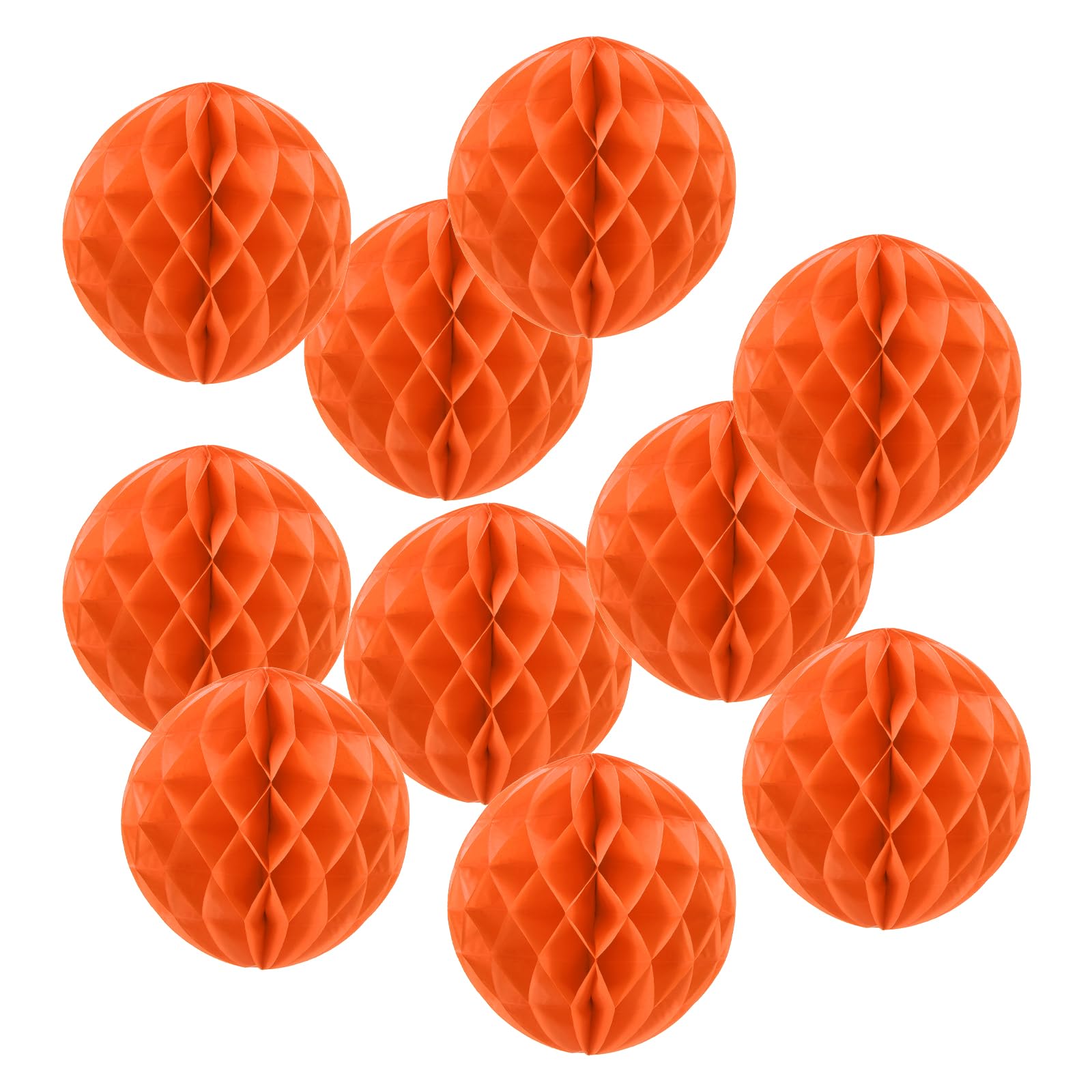 PATIKIL 10 Pack 14" Pompons en Papier Fleurs Boules Orange