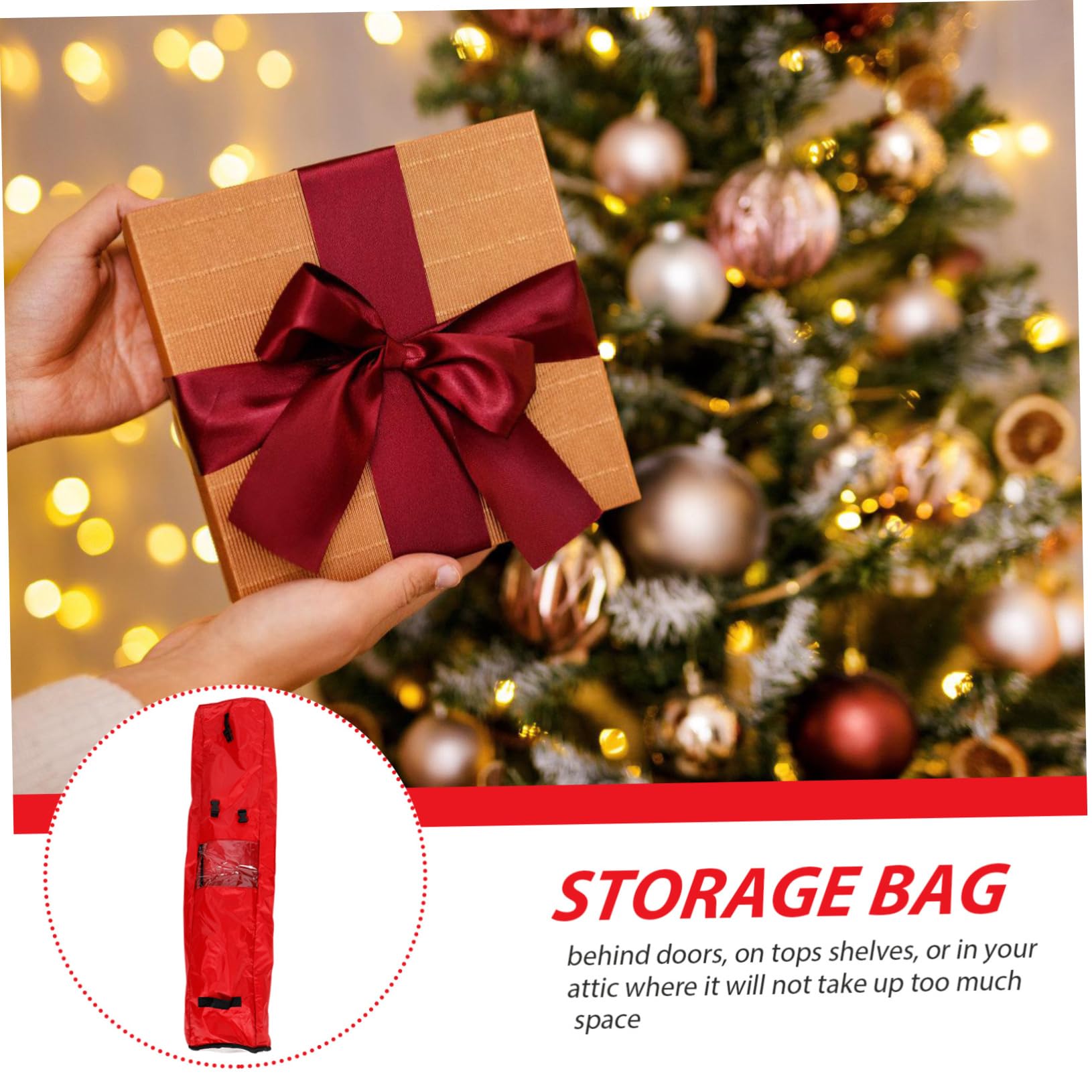 ULTECHNOVO Aufbewahrungsbehälter Für Geschenkpapierrollen Organizer Aus Dickem Reißverschluss Zum Schutz Vor Schmutz Für Weihnachtsgeschenke Platzsparend Und Stabil