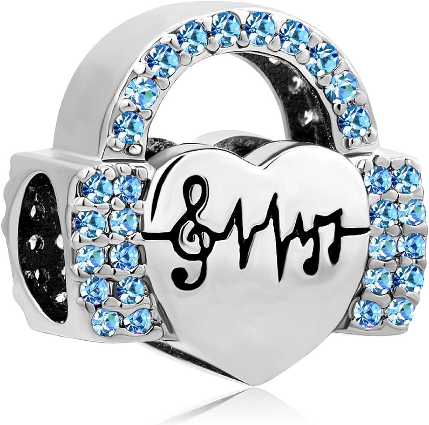 Love Music Notes Charms for Bracelets Compatible with Pandora Bracelets