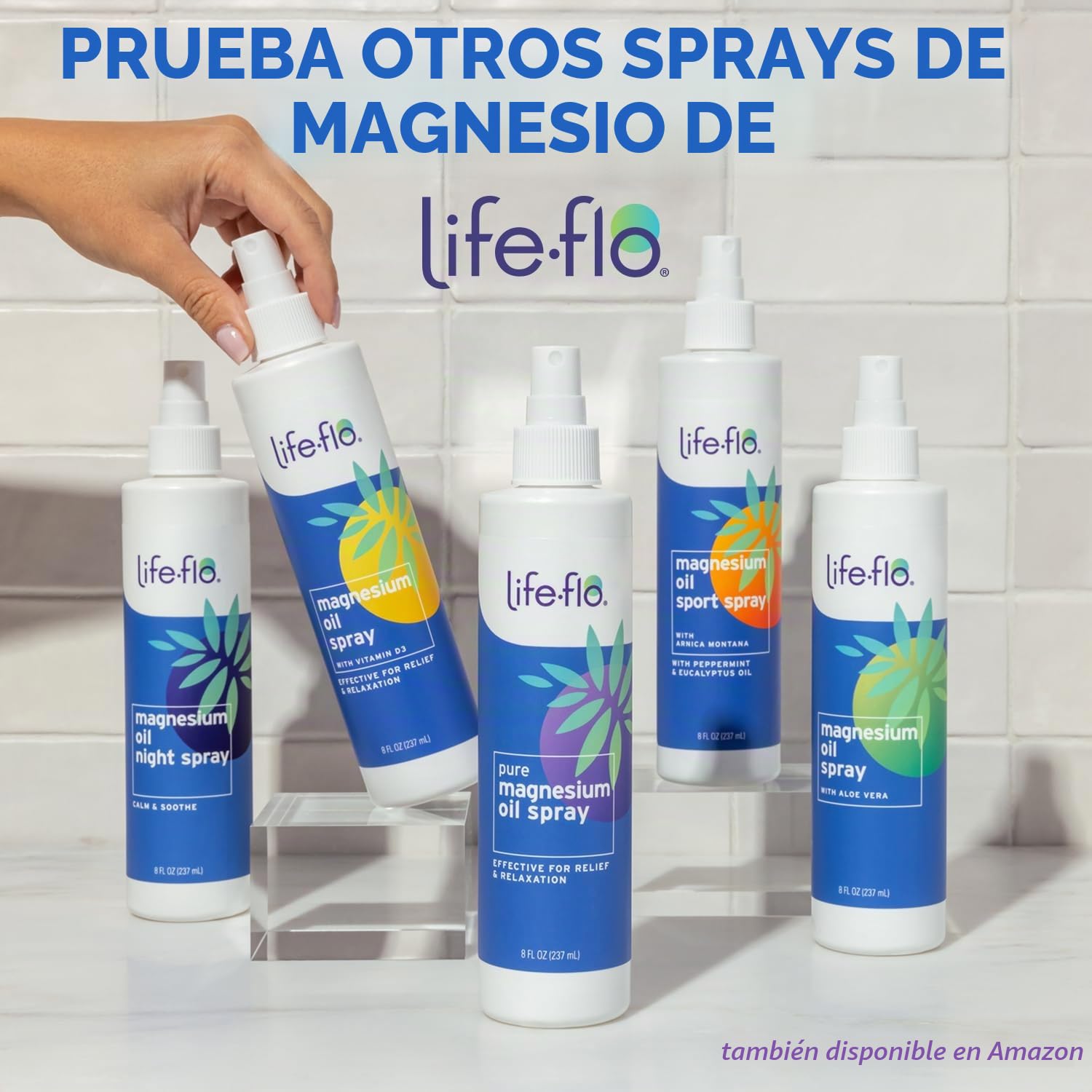 Life-Flo Aceite de magnesio puro | Spray de cloruro de magnesio 100% puro del fondo marino de Zechstein antiguo | para relajar y rejuvenecer músculos y articulaciones | 8 onzas