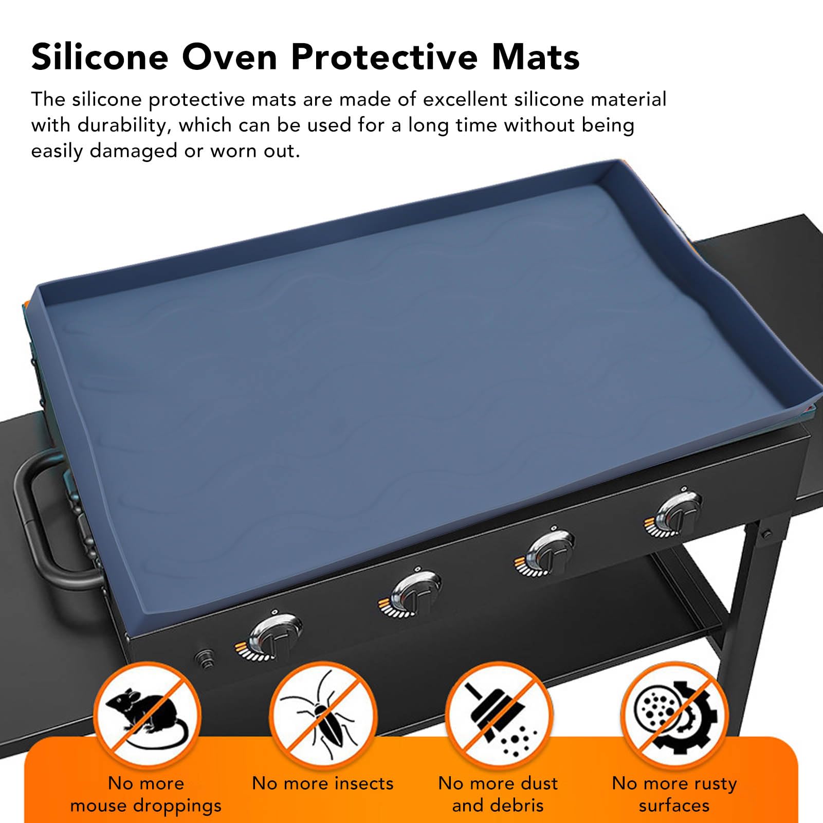 Silikon-Grillabdeckmatte Für Blackstone Grillplatten – 71,1 Cm, Lebensmittelecht, Wasserdicht & Voll Umwickelbar