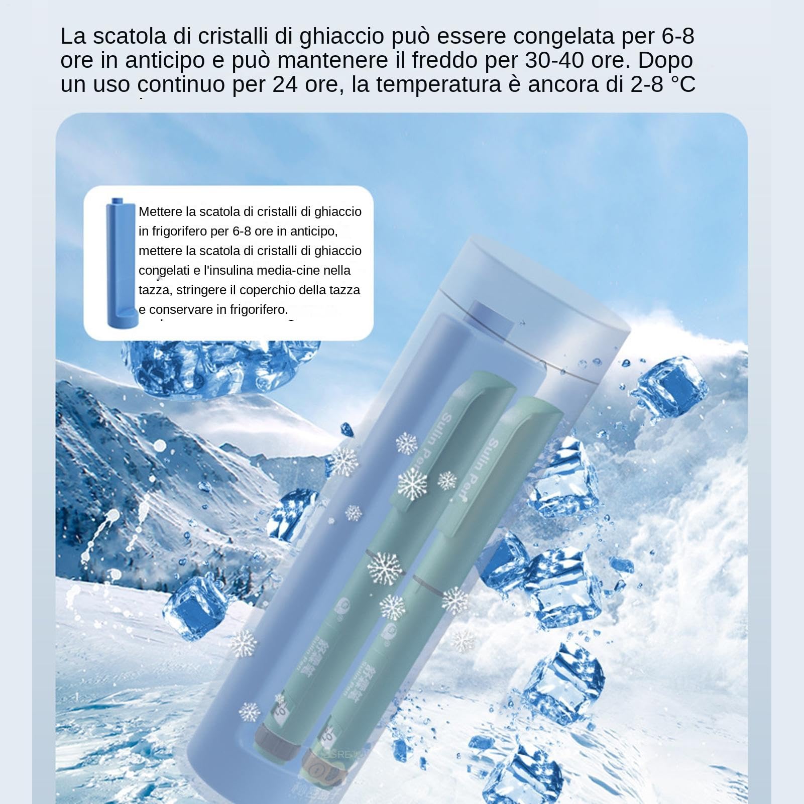 Custodia frigo per farmaci, organizer per per diabetici, organizer per | medicine da viaggio, borsa frigo per penna per insulina Custodia portatile per insulina, temperatura per farmaci, comfort pe