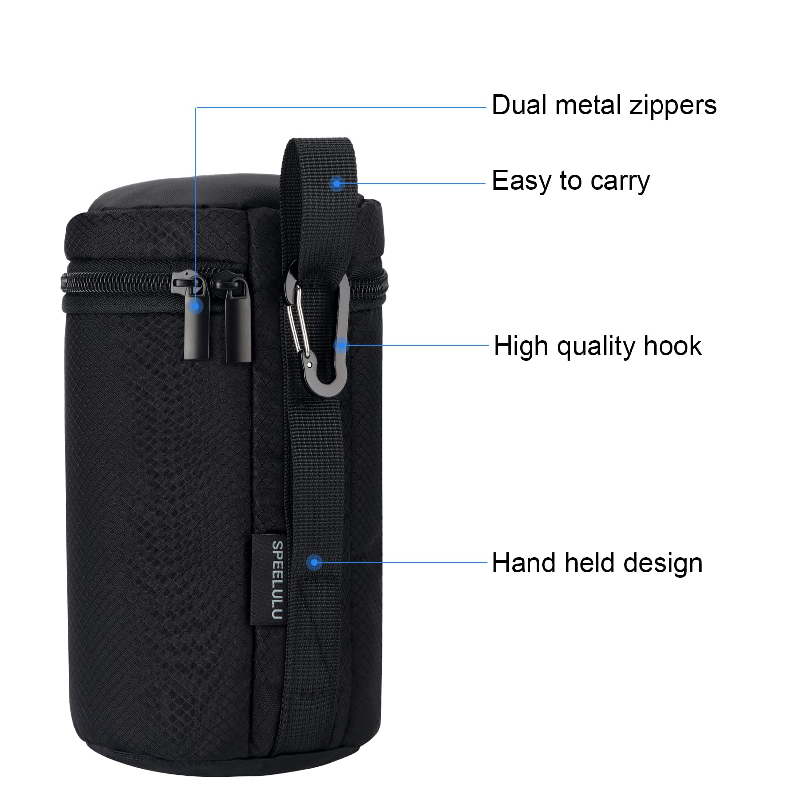 Wasserdichte Objektivtasche Set, Kameraobjektivhülle Objektivschutztasche, Kamera Objektivhülle (4-Größe-Packung), Schutzkamera-Objektivhülle für DSLR-Kameraobjektiv, dicke Kameraobjektivtasche