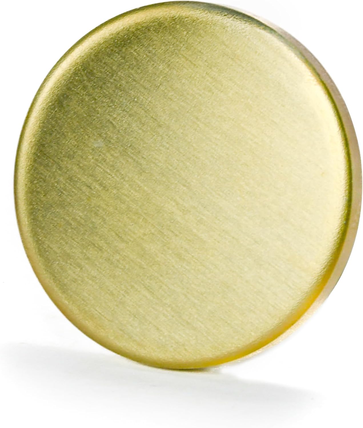 MICAIKEM 1Inch/25mm Brass Blanks 3mm Thick Round Ball Markers Coin Tags Finished Supper Thick for Engraving and Metal Stamping. Pack of 10