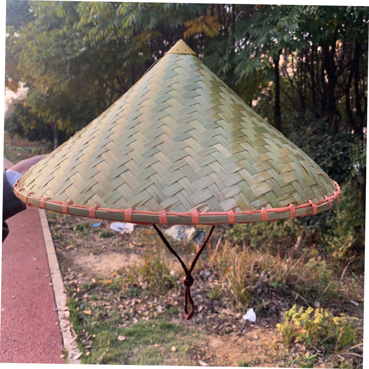Cabilock Sombrero Cónico de Bambú para Adultos, Ligero y Transpirable, Adecuado Vida Diaria y Fiestas, Diseño Tradicional Japonés Resistente y Elegante