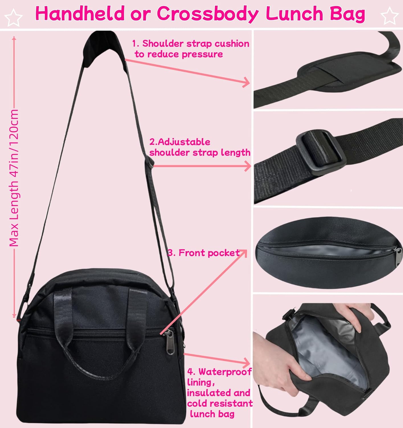 4 Pcs Girls School Backpack Kids Bookbag with Lunch Box and Case,17 Inch Teen Girls Boys Pink Backpacks for Primary Middle School