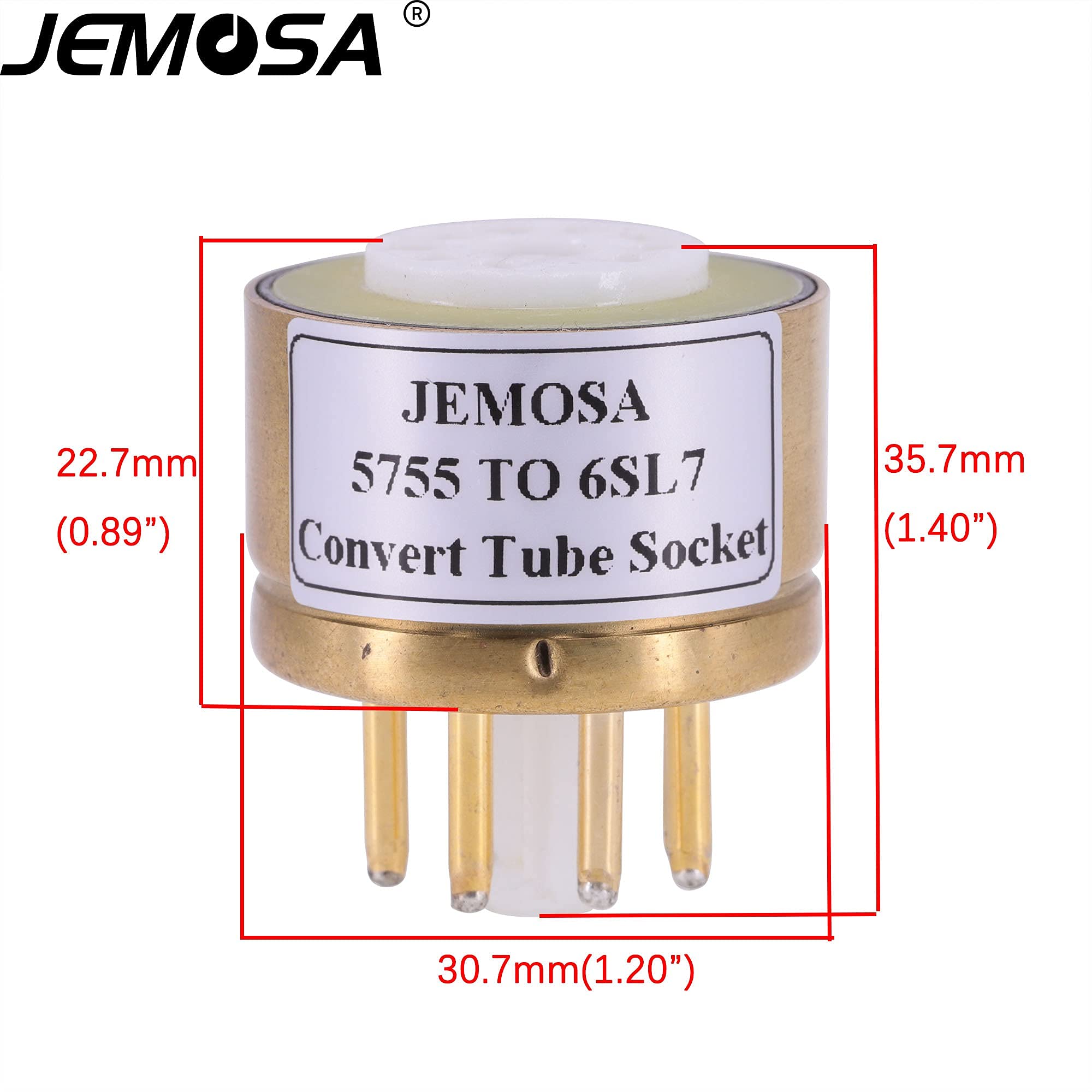 Amazon.co.jp: JEMOSA 変換チューブソケット WE420A 5755 TO 6SN7 6SL7