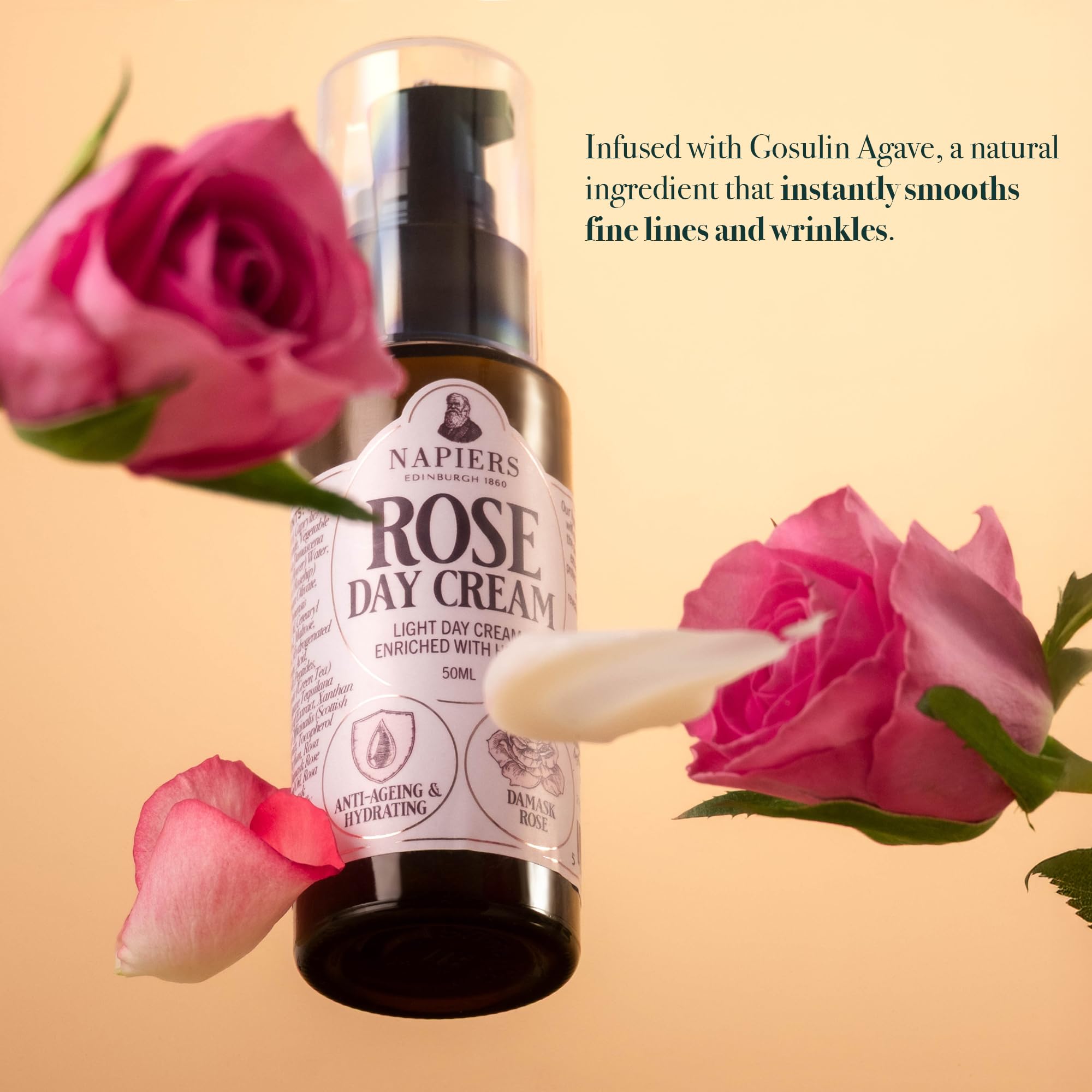 Napiers Rose Day Cream, Hydrating & Anti-Ageing Face Moisturiser with Rosehip & Green Tea - Image 3