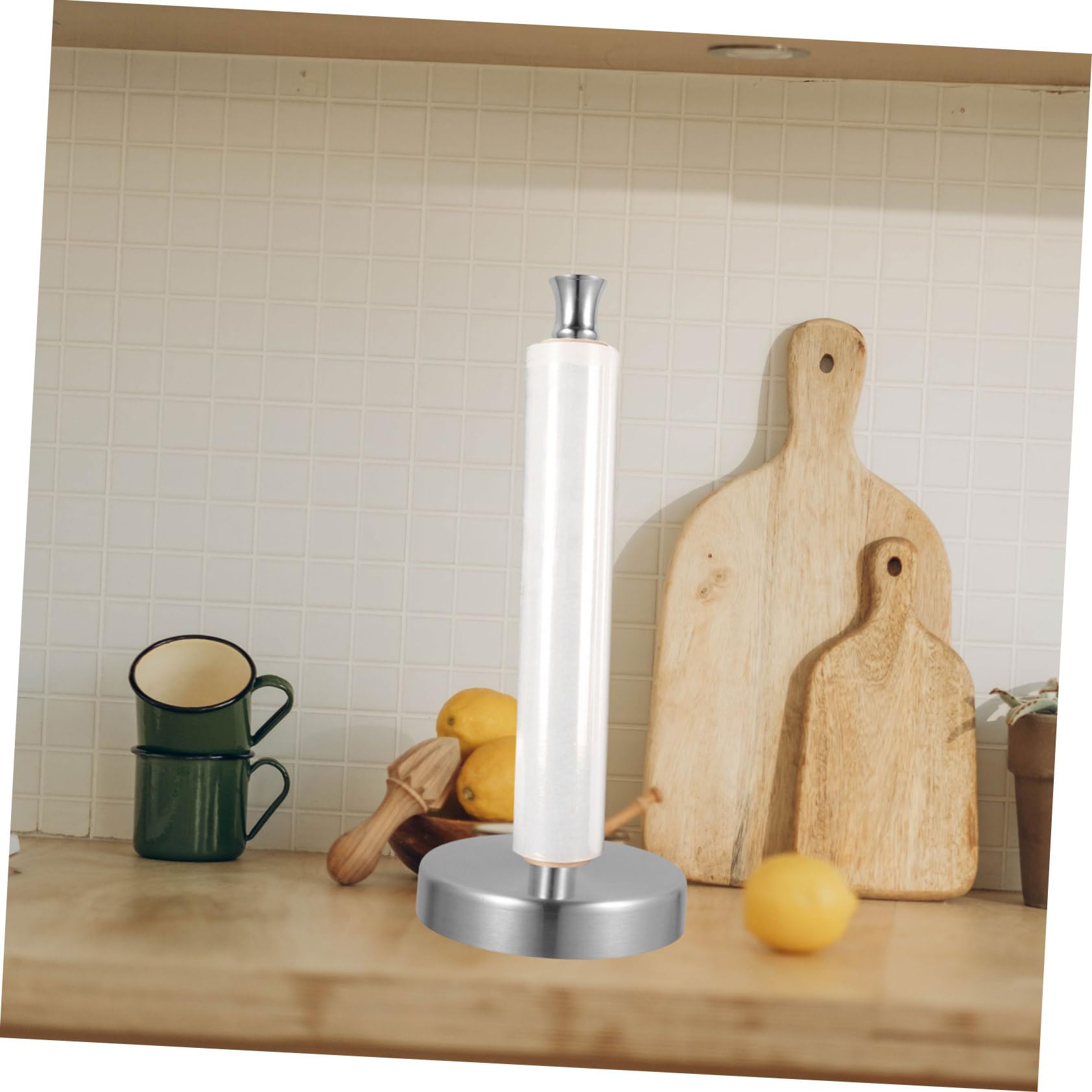 Acciaio Inox Porta Rotolo da Cucina Verticale 2 Pezzi