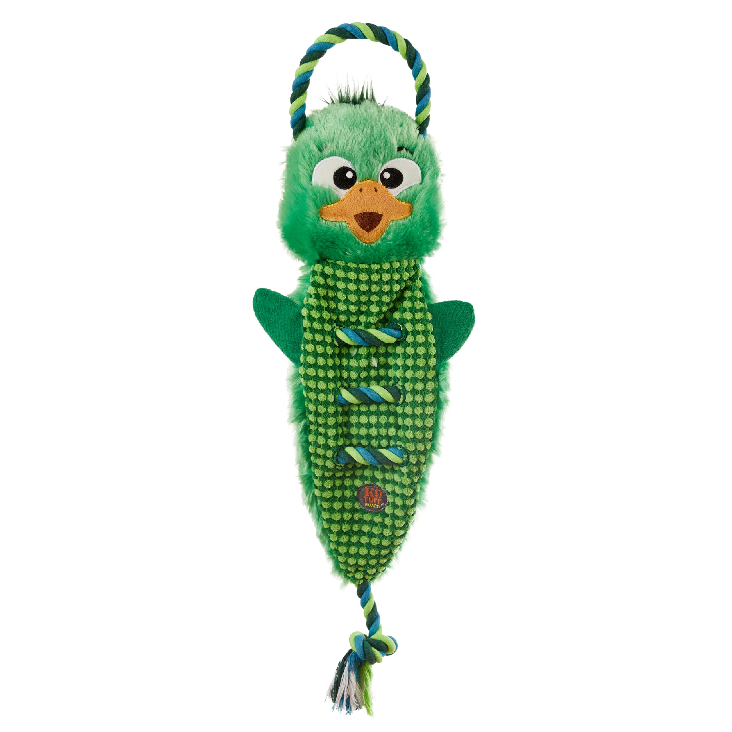 Outward Hound by Charming Pet Ropiez Mallard Rope Dog Tug Toy for Tugging Squeaky Fun, Green โ image 1