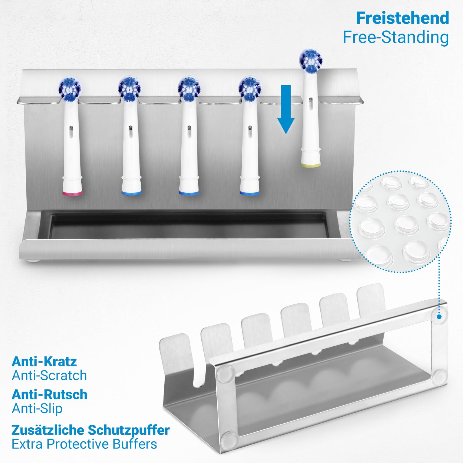 Siegvoll Stainless Steel Toothbrush Holder for Oral-B, iO, Philips Sonicare - Image 4