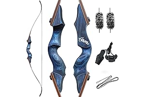 OBTOUTDOOR Black Hunter Original Takedown Recurve Bows for Adults