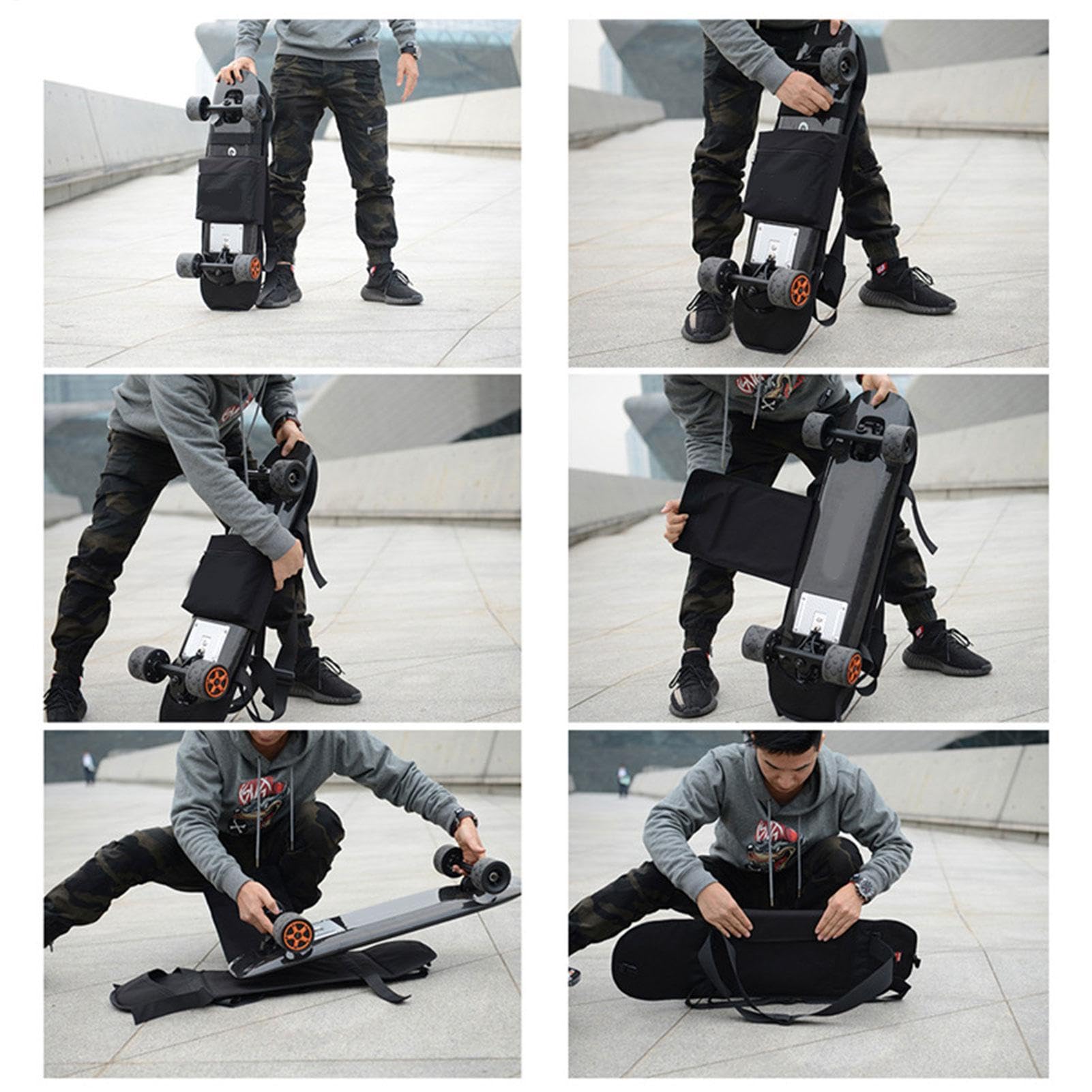 Generico Zaino porta skateboard Zainetto Organizer per Esterni con Cerniera
