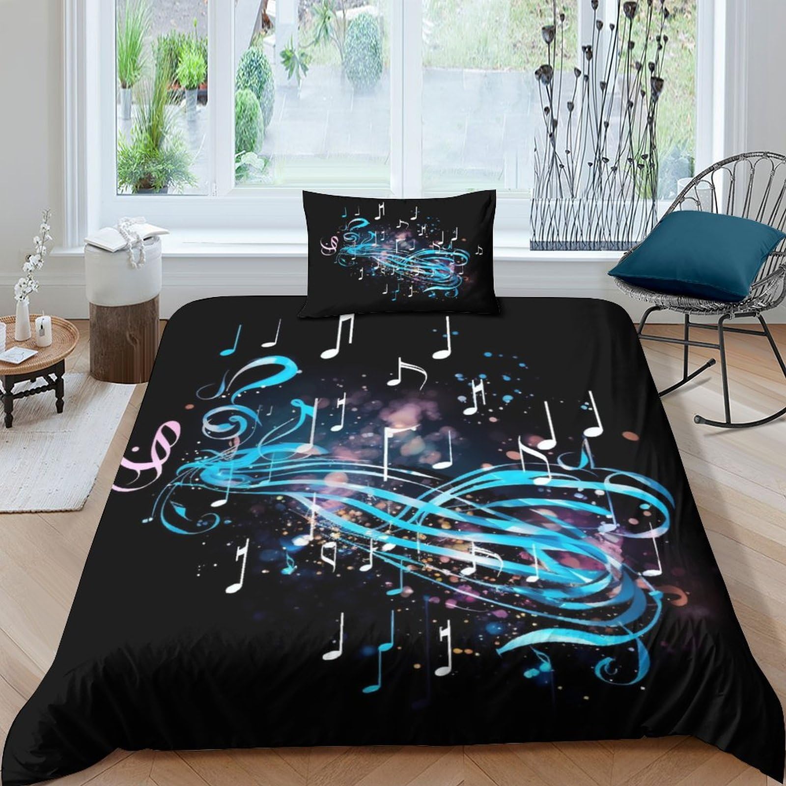 Parure de lit microfibre ultra douce housse de couette 135x200