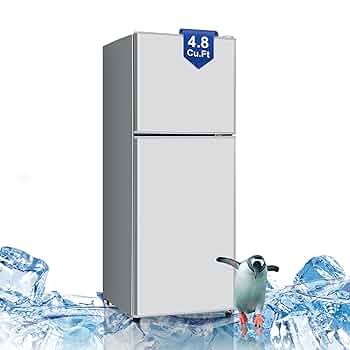 Mini Refrigerator シルバー 2段棚付き Mini Refrigerator シルバー 2段棚付き Amazon.com: Zyerch 4.8
