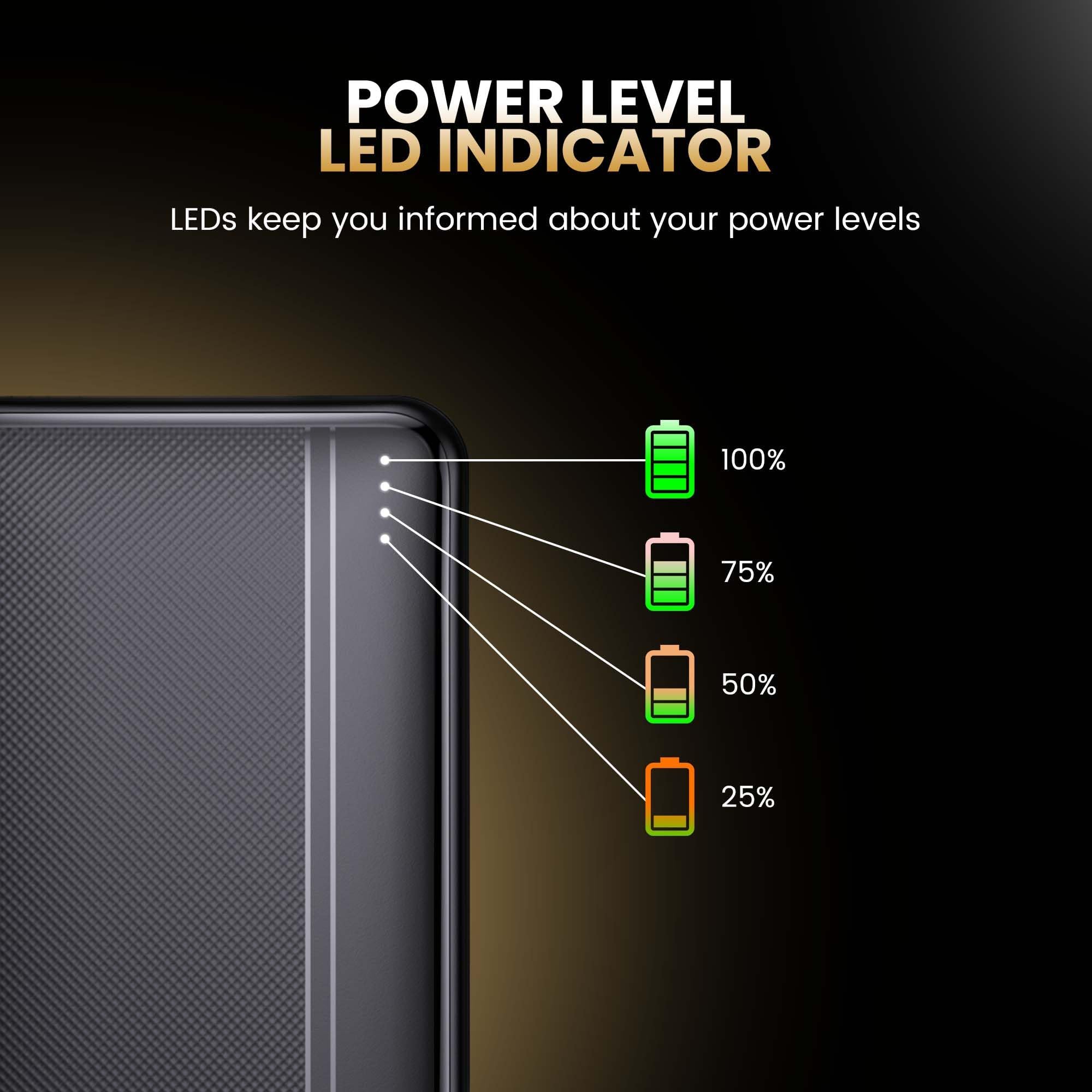 Kratos PowerBank 10000 mAh 22.5W Fast Charging, 3 Output - Dual USB & Type C Output, USB Type C Connector,PD, BIS Certified, Made in India, Power Bank Compatible for Smartphones &Tablets, Black