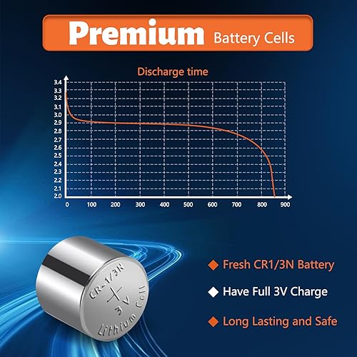 Miniatura 3 de Paquete de 10 baterías de litio 13N CR13N DL13N 3V de alta capacidad 170mAh para pistola láser, collar de perro
