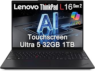 2026 Lenovo ThinkPad L16 Gen 2 Business Laptop (16" FHD+ Touchscreen, 32GB RAM, 1TB SSD, Intel Core Ultra 5 225U (> i7-1365U)) AI PC, Fingerprint, Backlit, Webcam, Thunderbolt 4, Ethernet, Win 11 Pro