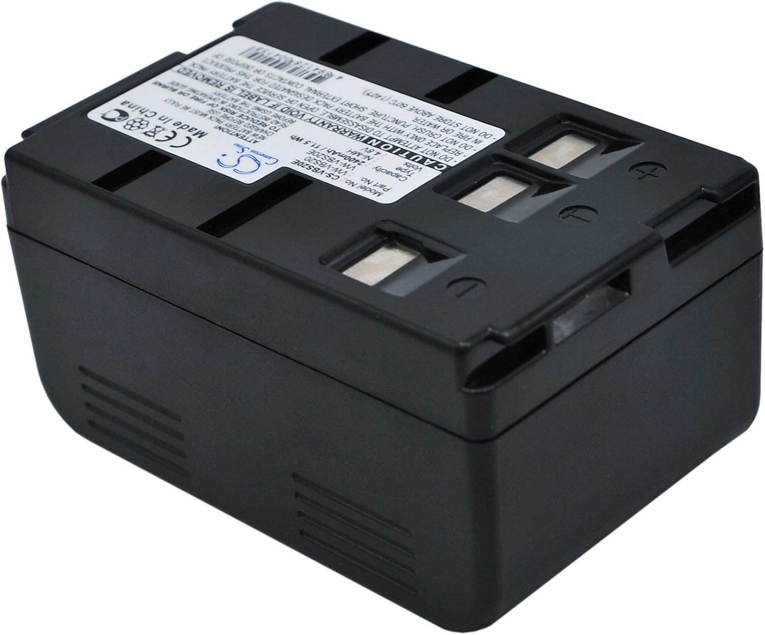 2400mAh Battery Compatible with Panasonic NV-A1, NV-A1EN, NV-ALEN, NV-CSLEN, NV-R00PN, NV-R100EN, NV-R11A, NV-R200, for Part No. VW-VBS20, VBS20E, VSB-0190, VSB-0200