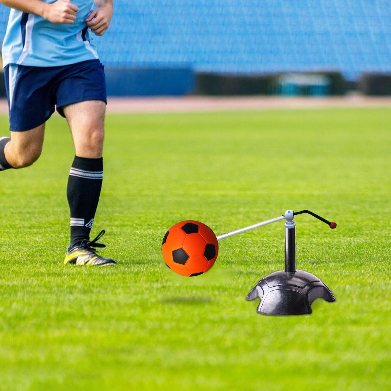 Trainer Touch Calcio, Ausilio Allenamento Football con Rotazione 360° | Meccanismo a Molla, Base in Gomma, Allenamento Calci Multi-Angolo per Passaggi, Controllo e Agilità