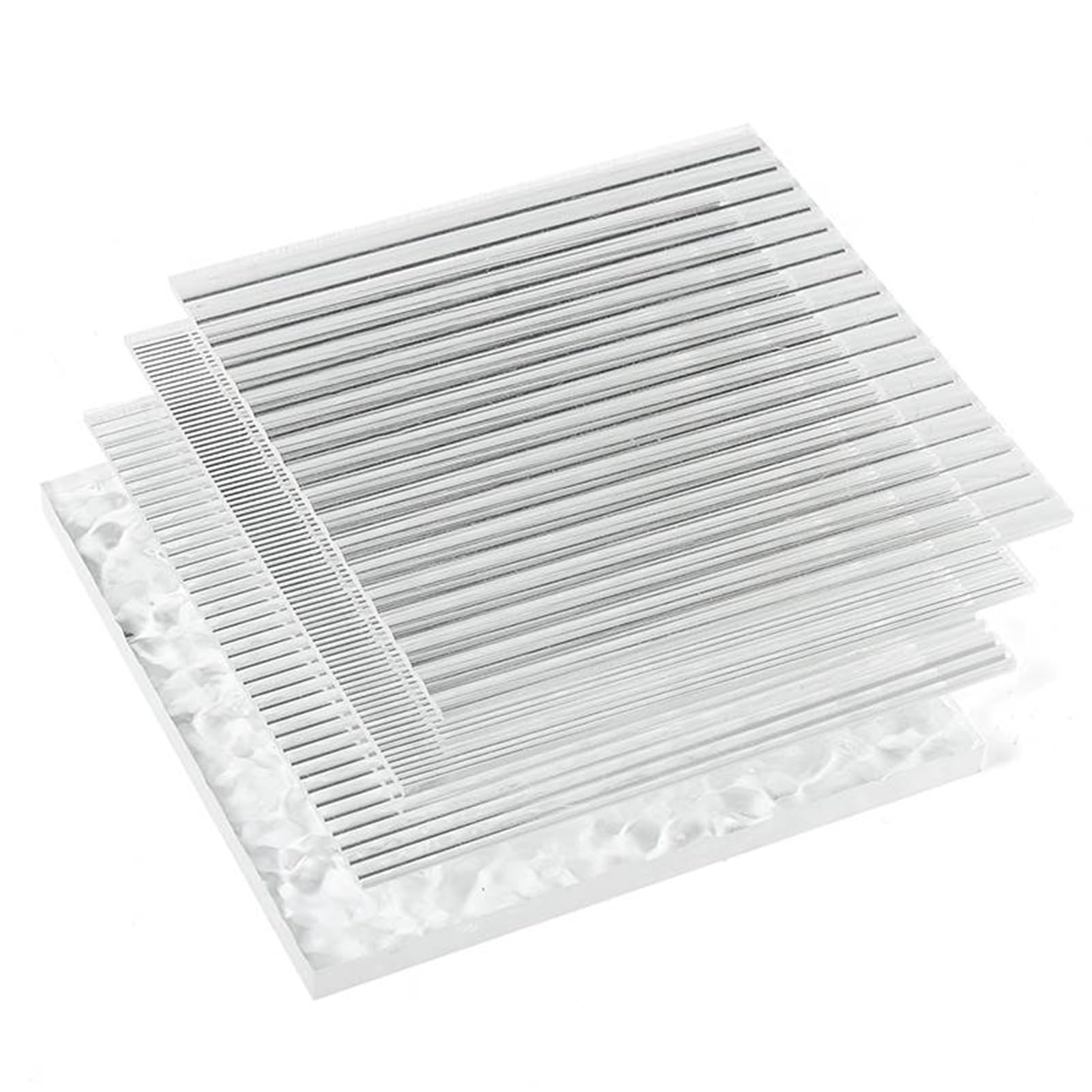 YDHSIKK Wave Ripple Sheet Acrylic Sheet, Clear Acrylic Wave Ripple And Stripe Sheets Pack Of 4, 3-5mm, 100-150mm Square(3mm,100x100mm)