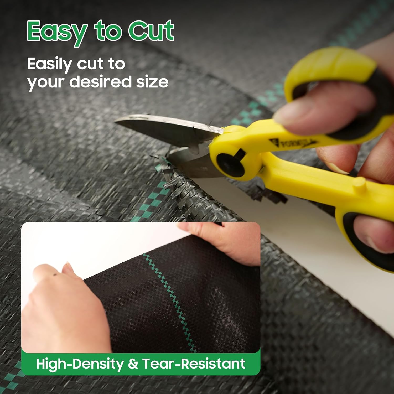 Weed Barrier Landscape Fabric, Heavy Duty Polypropylene, Black, 3x100 Feet, Water Permeable, Tear-Resistant for Gardening (4FT × 100FT)