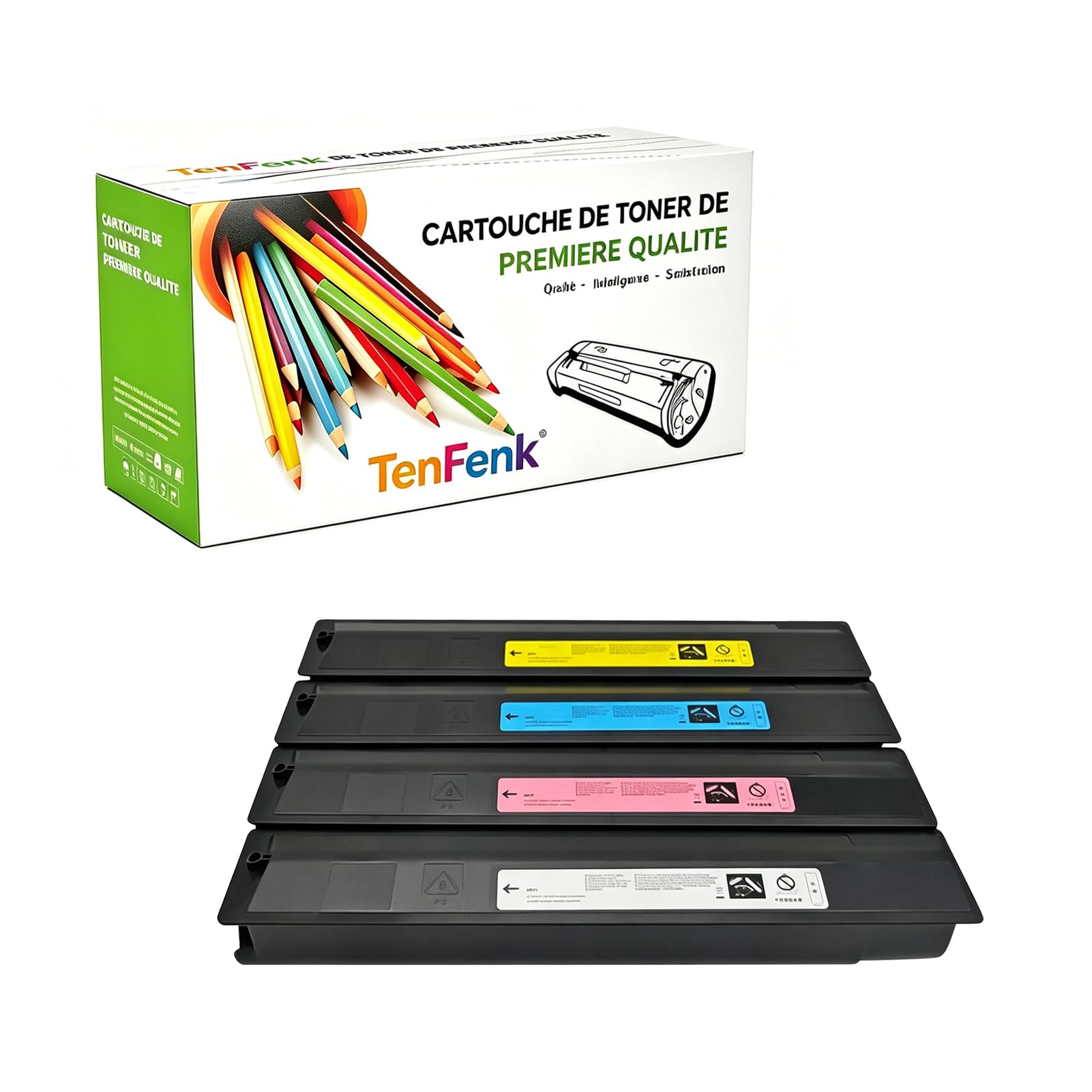 Kompatybilny zamiennik kasety z tonerem dla Toshiba T-FC505 T-FC505UK T-FC505UC T-FC505UM T-FC505UY do użytku z Toshiba E-Studio 2505AC 3005AC 3505AC 4505AC 5005AC drukarką, 4 sztuki,4p