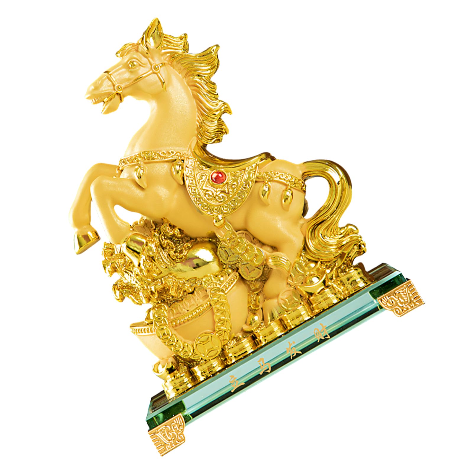 Piceioep 2026 Chinese Animal Horse Year Resin Statue Large Size Animal Statue Collectible Horse Figurine for Home Feng Shui Figurine