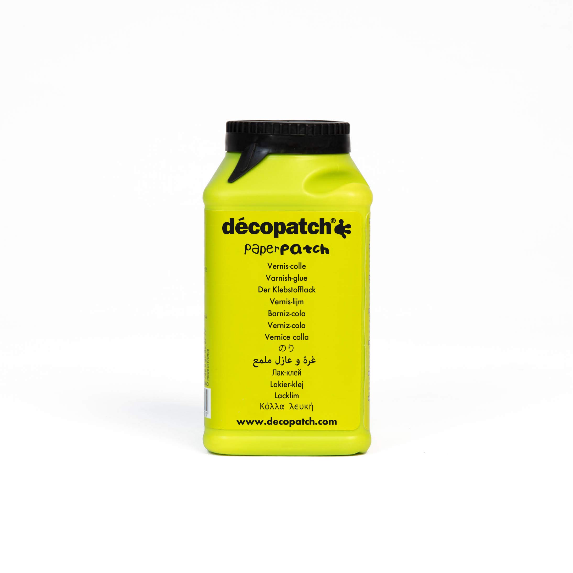 décopatchRef PP300AO - PaperPatch Glossy Glue - 300g Tub - Formualted with Varnish, No Pull-In or Crinkle, Child Safe & Food Safe, Suitable for Wood, Metal, Plastic & More.