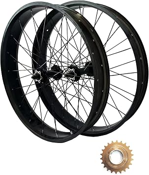 Snow Bike 26 x 4 Fat Tire Bicycle Wheel 135 * 190mm Disc Brake 36H 12G Spokes w/22T Freewheel