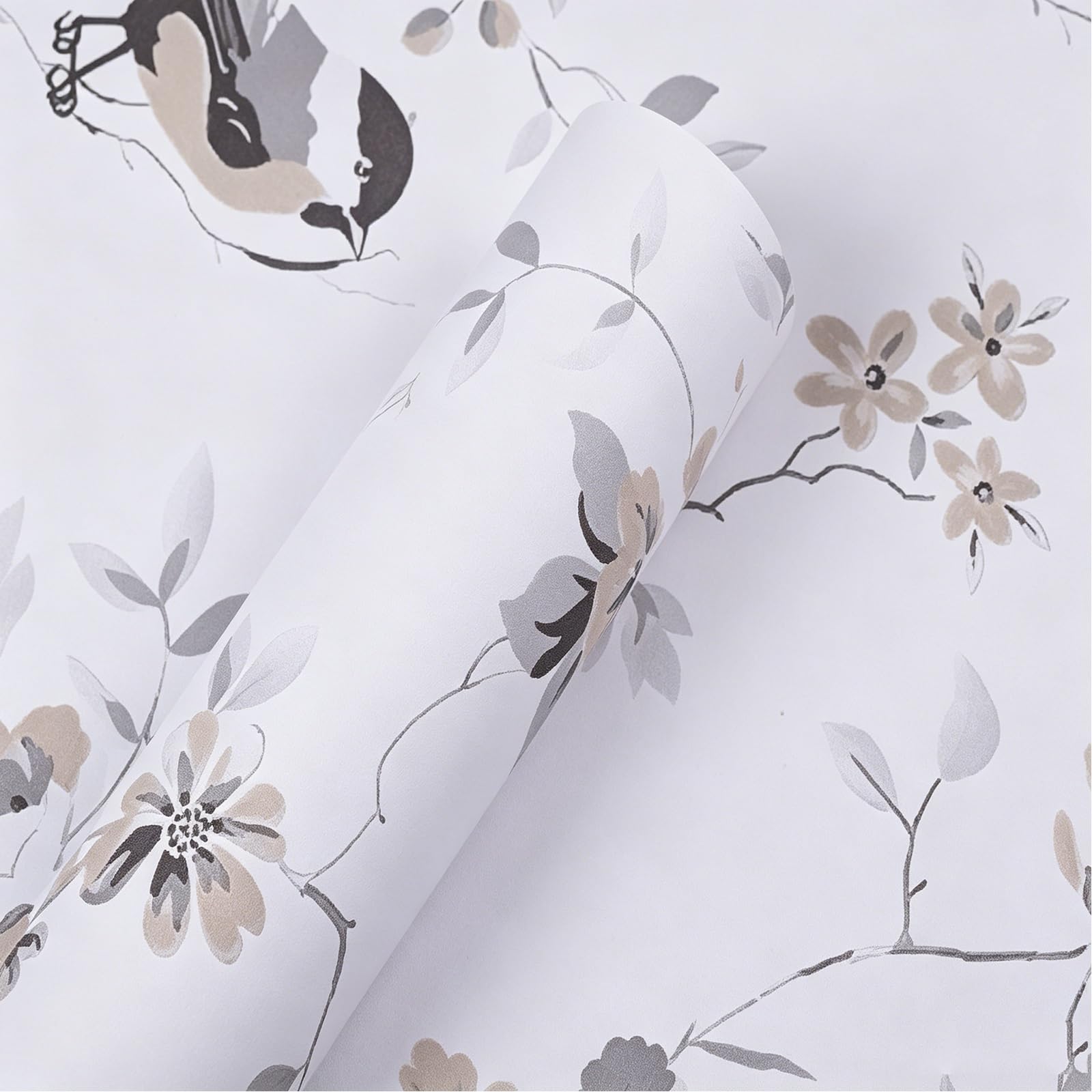 Zynqra I ﻿Peel And Stick Wallpaper Floral Contact Paper,Self Adhesive Decorative,Modern Contactpaper For Cabinets Drawers Bedroom Thicken Vinyl(,L100cm/39.4In*W60cm/23.6In)