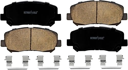 Miniatura 8 de Detroit Axle - Kit de freno delantero para Mazda CX-5 13-17 Reemplazo 2013 2014 2015 2016 2017 Rotores de freno de disco perforados y ranurados