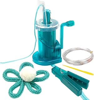 Spool Knitter Machine, Easy Weaver Knitter, Hand-Operated Knitting Machine, Portable Sturdy Bracelet Weave Mini Knitter, Mini Knitting Mill, Embellish Sewing Machine for Sweaters Bracelet