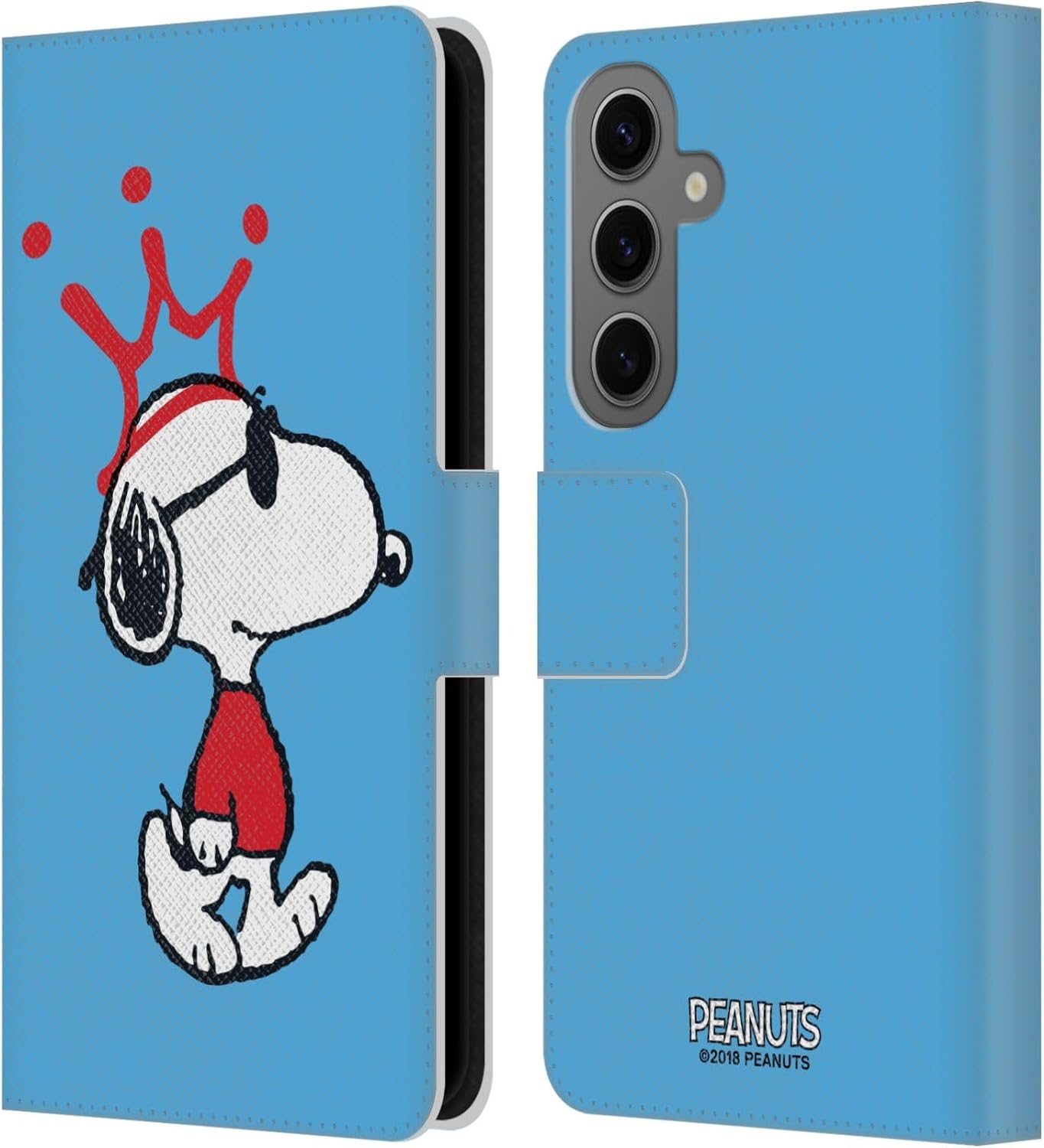 Head Case Designs Officially Licensed Peanuts Joe Cool The Many Faces of Snoopy Leather Wallet Case Compatible with Samsung Galaxy S25