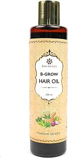 B Grow Hair Oil | Herbal Hair Growth Oil with Bhringraj, Amla & Hibiscus | Controls Hair Fall, Strengthens Roots & Promotes Thick Hair | Natural Ayurvedic Formula – 200ml