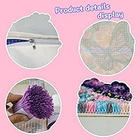 Vista 3 de LAPATAIN Kits de ganchos de pestillo para funda de almohada DIY, funda de cojín de costura con patrón de flores, ganchillo artesanal para gran