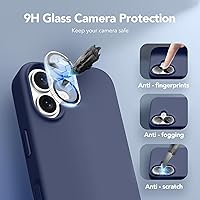 Vista 361 de GONEZ Funda de silicona para iPhone 15 Pro Max, compatible con Magsafe, protector de cámara + protector de pantalla, forro de microfibra suave Negro