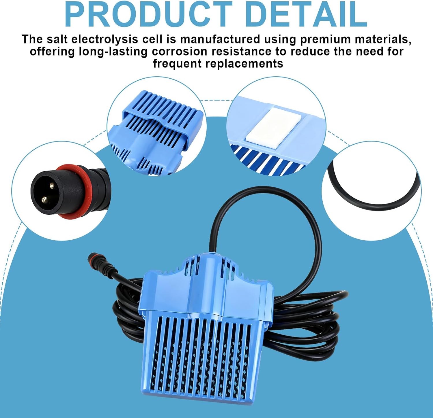 CLG20A-010 Drop-in Salt Chlorine Generator Compatible with Saltron Mini Salt System, Hot Tub Salt System Conversion kit Replaces CLG20A-010, Up to 2000 Gallons