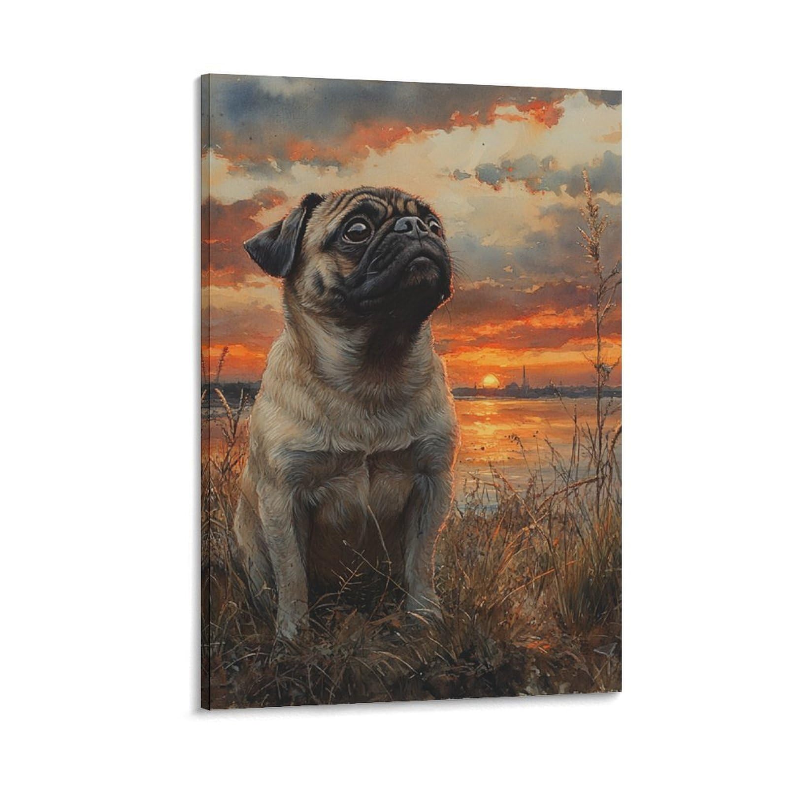 Tableau carlin déco murale impression sur toile 40x60cm pour chambre