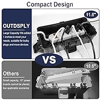 Vista 3 de Medium Outdoor Electrical Box (11.6x5.2x4.1 inch), IP54 Waterproof Extension Cord Cover w/ 6 Cable Entry, Weatherproof Connection Box for Power