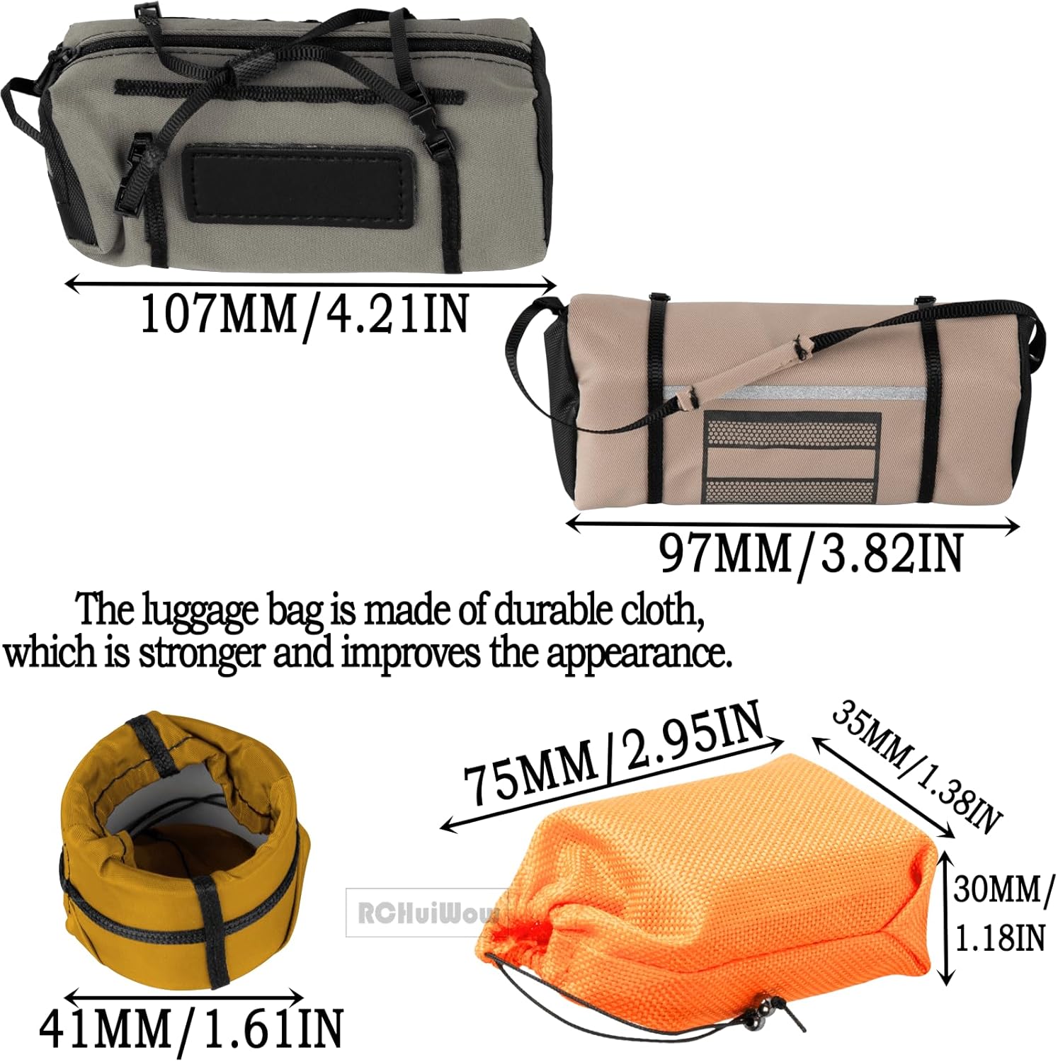 RC Crawler Simulation Decoration Upgrades Part for SCX10 TRX4 TRX6 Red cat,Shovel,Storage Bag,Antennas,Pot Bag,Monkey Pole,Oil Drum Set,Large outsourcing,ARB Bag,Suitcase,Tent,Red