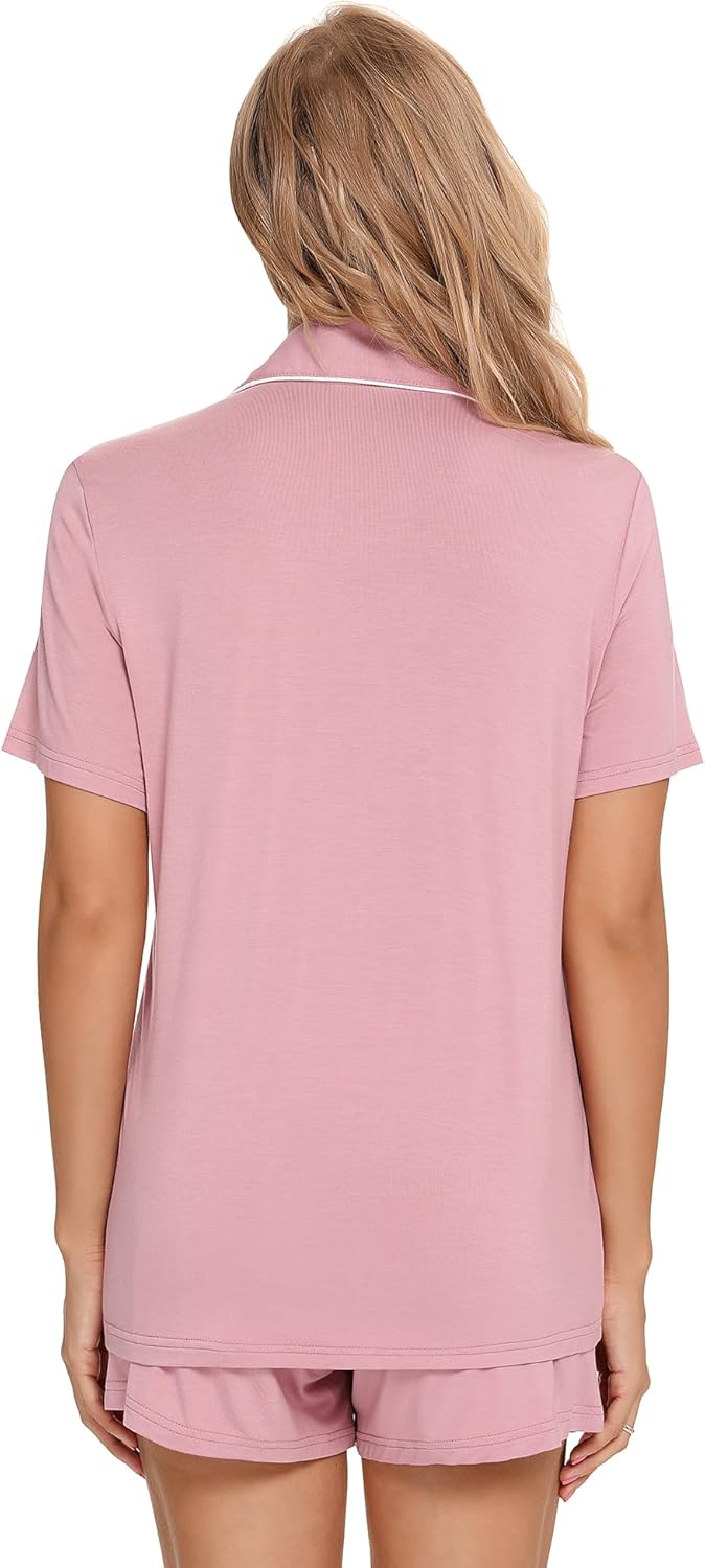 Leikar 2 Pack Button Up Pajama Set For Women Sleepwear Soft Pjs Bride Pajamas - Image 5