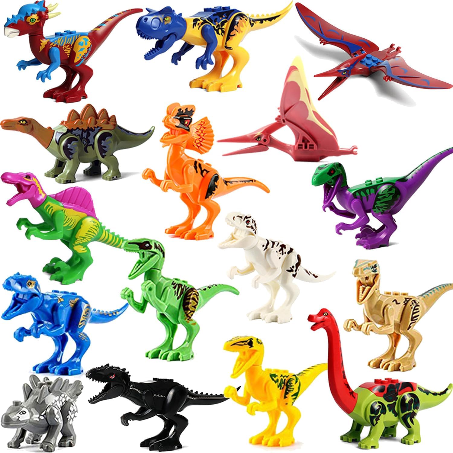 LGUIY16 Pack Kids Toys Dinosaur Toys DIY Assembled Dinosaur Theme Party Favors Suppliers Sets Christmas Birthday Gifts Toys for Boys Girls
