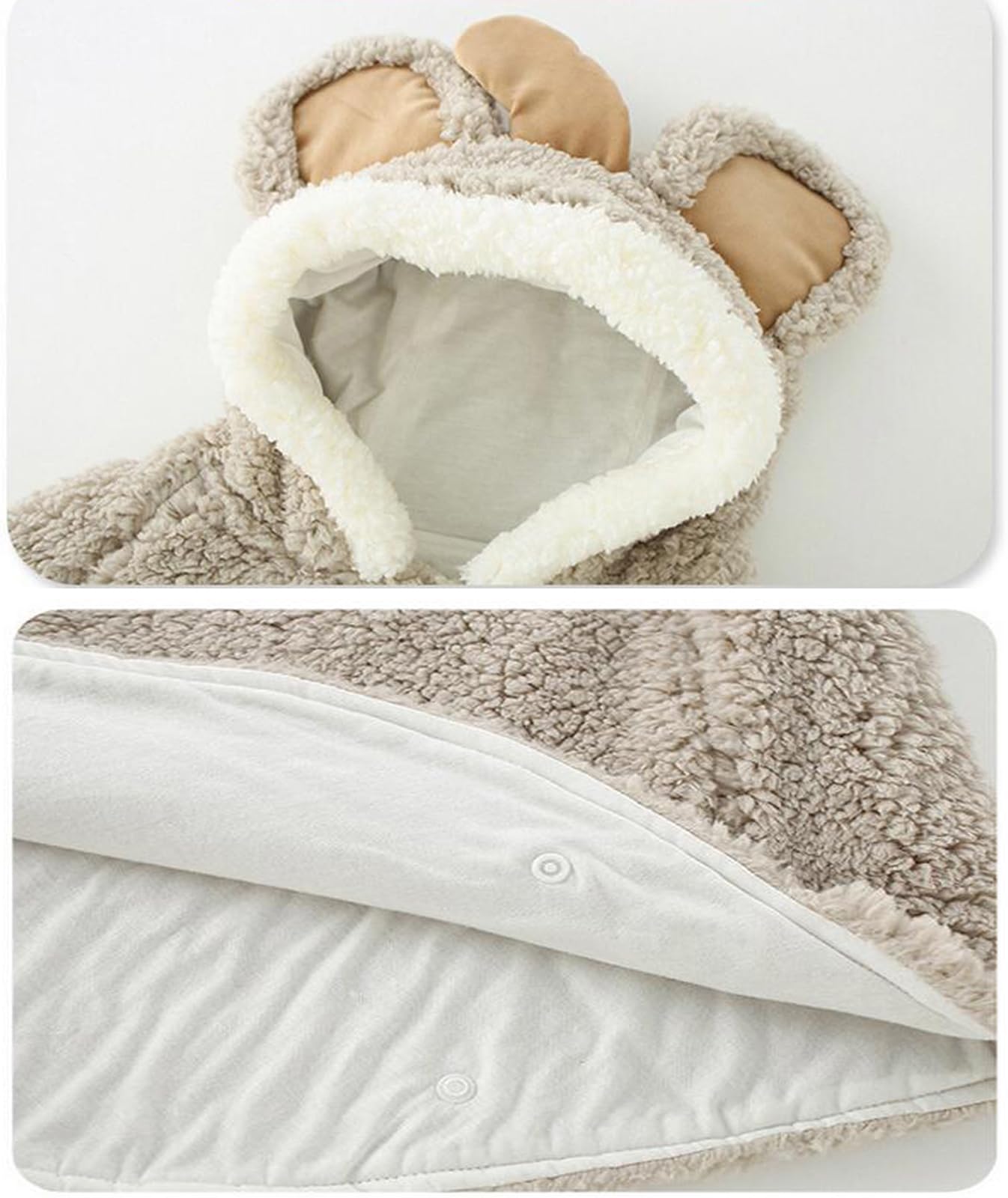Carino Capo con Cappuccio Bambino Ragazzo Ragazze Felpa Con Cappuccio Lana Morbido Poncho Mantello Antivento Inverno Autunno Capispalla Caldo Scialle per Bambini 0-3 anni