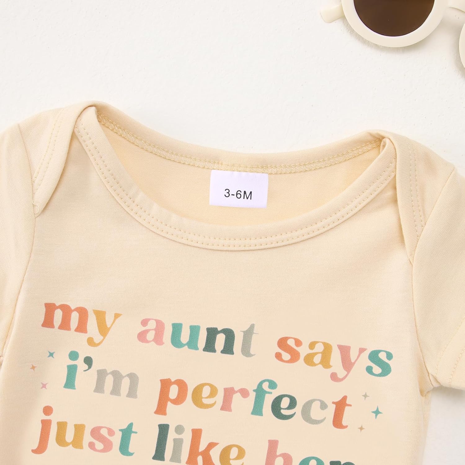 CM C&M WODRO Newborn Baby Boy Girl Bodysuit My Aunt Says I'm Perfect Just Like Her Funny Onesie Romper Aunties Baby Clothes - Image 5