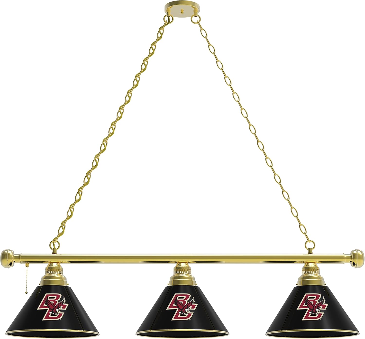 HBS Boston College 3 Shade Billiard Light by The Holland Bar Stool Co.