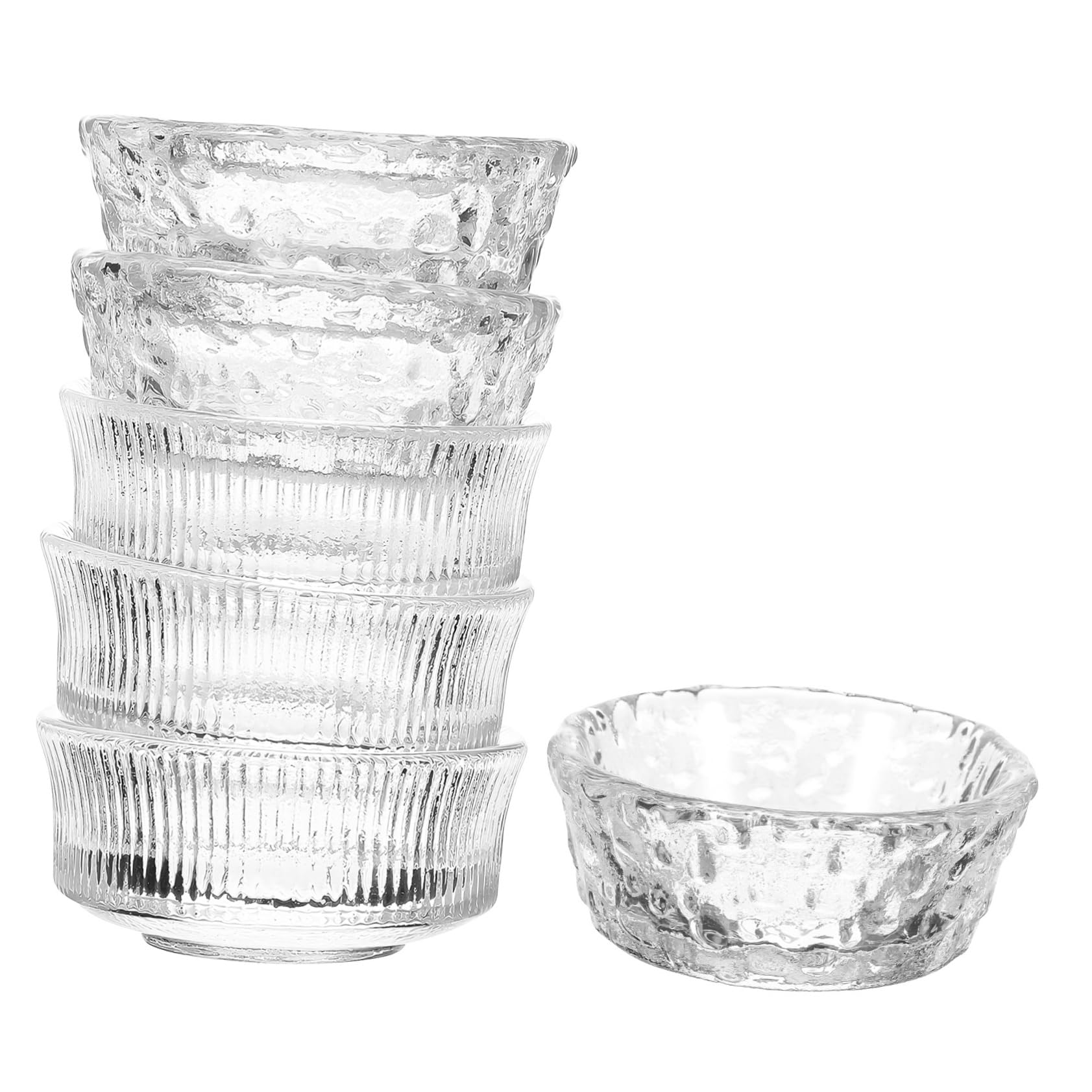 COLLBATH 6 Pcs Snack Dessert Dish Vinegar Dish Dishes Dip Bowls Plate Cooking Infuser Foil Pie Cases Sauce Holders Kitchen Supply Sauce Dish Serving Bowl Restaurant Accessory Glass